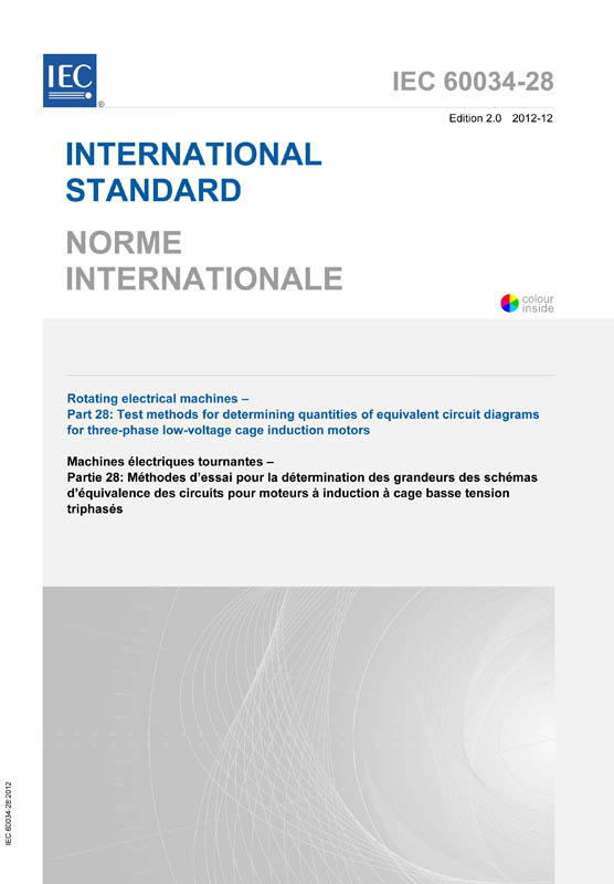 Cover IEC 60034-28:2012